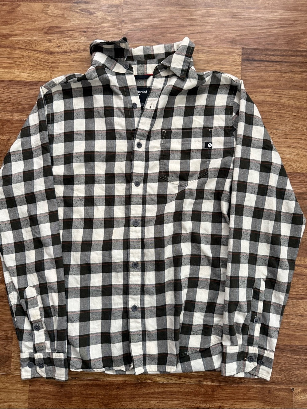 Marmot Green and White Buffalo Check Button-Down Shirt - Picture 2 of 11